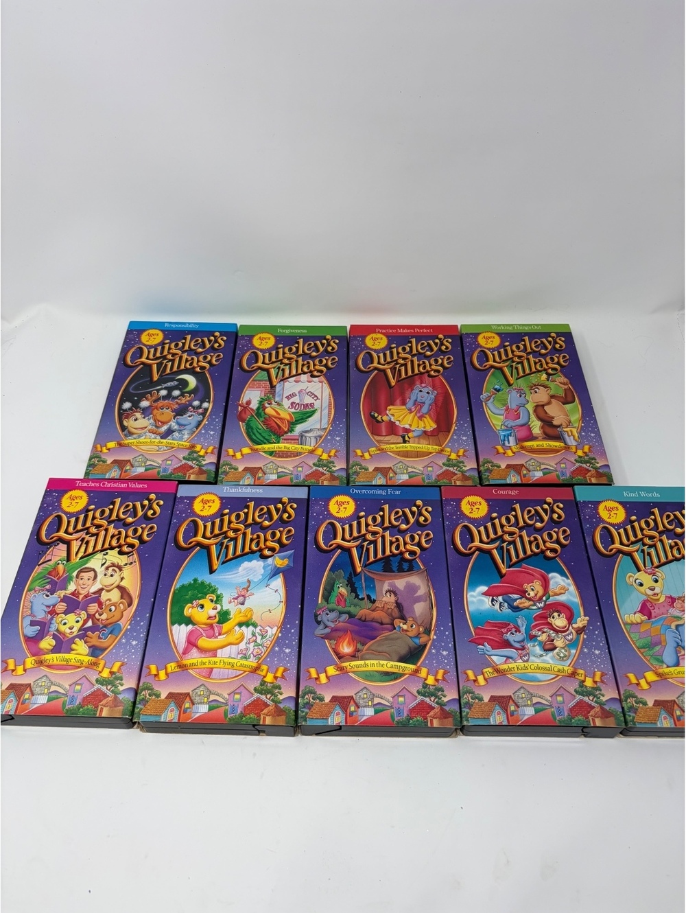 Quigley's Village VHS Tape Collection - 9 Kids Videos - Fun